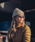 Woman wearing Top Shelf Shatterproof Sunglasses And Work Safety Shades Featuring Premium Polarized Grey Lenses For Men And Women Encased In A Dope Gloss Tortoise Build Packing Serious Uv Defense.