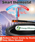 Water Pipe Heat Tape For Metal And Plastic Pipes, No Fuss Install, Prevent Freezing With Self Regulating Heat Trace Cable