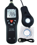Pro Grade Digital Light Meter Lux Meter With Detachable Sensor 0 To 200000 Lux Range handheld unit with USB cable and CD