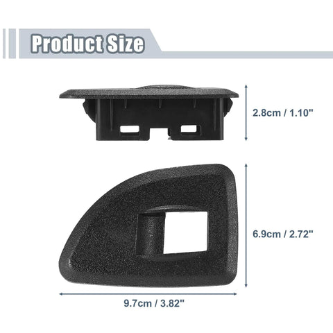 Pair Rear Window Switch Bezels For Chevrolet Silverado And GMC Sierra 1500 2500HD 3500HD 2009 2010 2011 2012 2013 Driver And Passenger Side Black