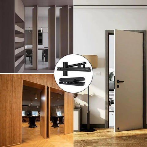 Hidden Door Hinge Set 304 Stainless Steel Beefy Heavy Duty Pivot Hinge With 573Lb Load Rating for concealed entryway doors