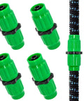 Solid Garden Hose Repair Kit With 20 To 30 Pieces Of Connector Adapters And Pipe Fittings For Leaky Hoses, Features Durable One Piece Construction That Seals Tight to Stop Drips and Keeps Water Flow Smooth All Outside, green plastic hose connectors