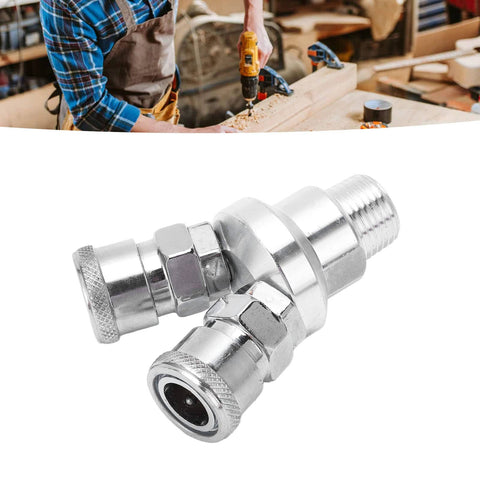 2 Way Hose Splitter Carbon Steel G1 Half Thread Manifold Block Splitter For Pneumatic Air Compressor Fitting