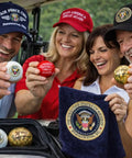 Great Again Golf Set With Presidential Seal Balls And Embroidered Towel, Includes Gold Trump 47 Signature Balls And Red Great Again Balls