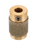 Diamond Grinding Wheel Kit for Stained Glass And Jewelry Polishing With Copper Abrasive Disc, brass and diamond-coated attachment.