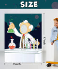 Science Party Banner For Pretend Play Let Kids Channel Their Inner Mad Scientist Backdrop Decor Chemistry Theme For School Classroom Lab Birthday Party Supplies showing a colorful cartoon scientist with beakers and test tubes, dimensions 47.2 x 35.4 inches.