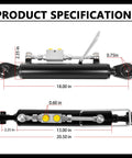 Beefy Heavy Duty Hydraulic Top Link For Tractors And Excavators Adjustable Cat 1 To 2 Length One Eighth To Twenty Six And Three Eighths Inches Includes Locking Block And Dual Hoses Ideal For Agriculture Waste Construction And More. product specifications with 18 in and 20.5 in lengths