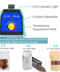 Impulse Sealer 16 Inch Workhorse Heat Sealer For Plastic Bags And Mylar Bags Manual Poly Bag Hot Seal Machine With 3mm Wide Seal 0.8mm Max Thickness control panel showing settings for different bag materials.