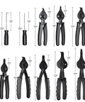 10 Piece Snap Ring Pliers Set Heavy Duty Internal And External Circlip Pliers Kit With Straight And Bent Jaw Tips Visible