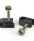 One Quarter Inch Coax Cable Clips With Screws Outdoor Exterior Cord Management For Coax Ethernet Cat5 6 And Electrical Wires 100 Pack Black