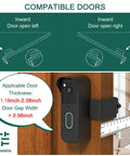 Anti Theft Doorbell Mount No Drilling For The Newest Doorbell Camera Second Gen Easy Install Video Doorbell Holder on wooden door