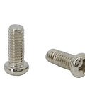 Top Shelf 100 Pack M3.5 X 10mm Round Head Metric Machine Screws Featuring Phillips Drive And Cross Recessed Slots, nickel plated.