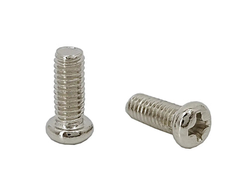 Top Shelf 100 Pack M3.5 X 10mm Round Head Metric Machine Screws Featuring Phillips Drive And Cross Recessed Slots, nickel plated.