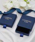 Sterling Silver Ball Screw Back Earrings for Women in navy gift boxes with ribbon