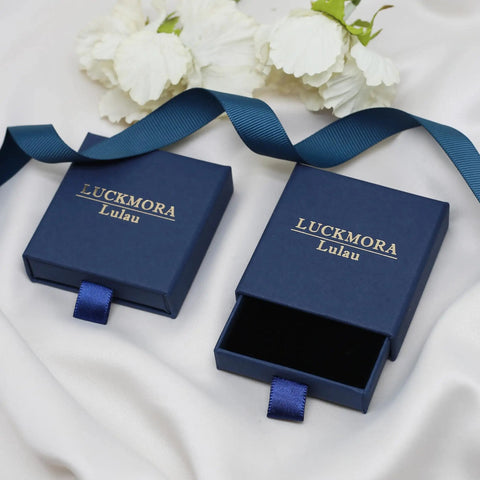 Sterling Silver Ball Screw Back Earrings for Women in navy gift boxes with ribbon