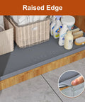 Leakproof Silicone Mat With Raised Edge Extra Thick Under Sink Mat For Kitchen And Bathroom Waterproof Cabinet Liner