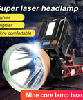 Coon Hunting Lights Ultra Bright LED Headlamp with Rechargeable Battery, waterproof spotlight featuring nine core lamp beads.