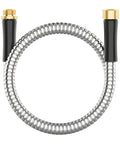 Stainless Steel Garden Hose 3 Ft Connector, Metal Hose Extension for Reels, 304 stainless steel, no kink design