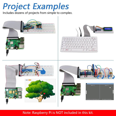 Dope Raspberry Pi Starter Kit With 223 Components And 128 Projects, 962 Page Tutorial Bundle Featuring Python C Java Scratch