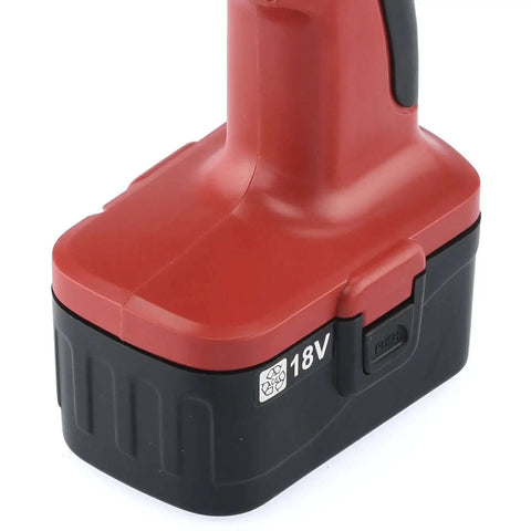Job Site Ready 18V Cordless Power Drill With Keyless Chuck And Zero Hassle 16 Torque Clutch For Home Office Or Automotive Work Includes Battery Charger Bundle, red and black battery pack.