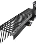 72 Inch 3 Point Tractor Rake For Pine Straw Needle Rake And Lawn Debris, Tow Behind Landscape Attachment With Cat 1 Hitch, black metal tines