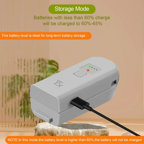 Neo Drone Battery Charger Hub Fast Charge Station With Cable in storage mode, turning Neo batteries into USB power bank.