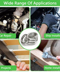 Spring lock washer assortment kit, 304 stainless steel, 1100 pcs, metric M2–M12 for screws and bolts.