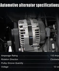 Installed Drop-In High-Output Alternator Replacement For 2010-2013 Hyundai Sonata 2.4L And 2011-2013 Kia Optima 2.4L