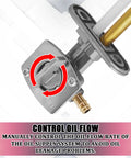 Close-up of the Fuel Petcock Shutoff Valve Kit For Yamaha Suzuki Kawasaki Motorcycles with control flow feature and gasket.