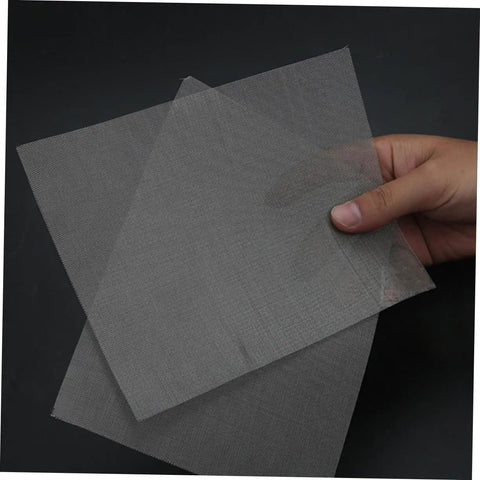 4 Pack Stainless Steel Screen Mesh For Bumper Repair, Fine Mesh held by hand showing durable material for DIY auto repairs