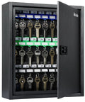 40 Position Key Cabinet With Resettable 3 Digit Combination Lock, Steel Key Organizer for indoor use, colorful tags, adjustable racks, open