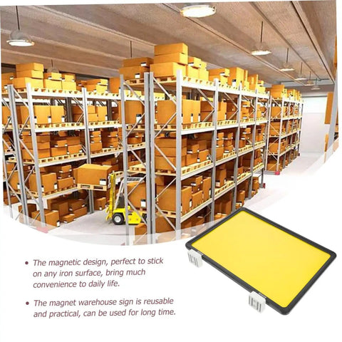 Hustle Ready Magnetic Board Stand For Warehouses And Storage Rooms Featuring Heavy Duty Black Aisle Signs With No Sweat Setup Reusable Zone Markers For Quick Rearrangements And Top Tier Inventory Control
