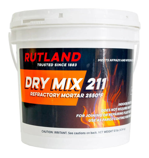 Bucket of Dry Mix 211 Refractory Mortar For Masonry Repairs Up To 2550 Fahrenheit Heat Safe Cement For Fireplace Brick
