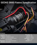 Close-up of 2 In 1 Fusion FOC Brushless Drive System for 1 Tenth Scale RC Rock Crawler inside chassis, clean wiring visible
