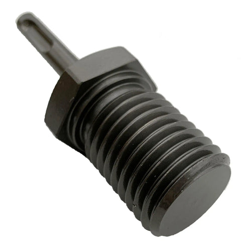 1-1/4 Inch 7 Male to SDS Plus Core Drill Adapter, heat-treated steel with high strength for long-lasting durability, shown from side angle