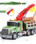 Big Tow Truck With Crane For Kids Ages 4 To 12 Logging Truck With Music And Lights featuring realistic crane action