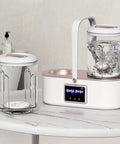 Slick Portable Ultrasonic Underwear Washing Machine With 4000mAh Cordless Battery For Dorms Hotels Rvs And Campsites No Sweat Top Tier Travel Laundry Care on a marble table.