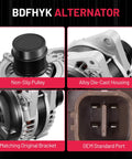 Alternator Drop-In Replacement For Lexus RX350 2007-2009 3.5L V6 and Toyota Highlander Avalon Venza Camry RAV4 2005-2018 3.5L V6 OE-Grade Quality shown in detailed parts view.