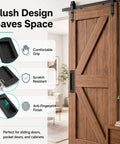 2 Pack Matte Black Flush Door Handle Set For Sliding Barn Doors Closets And Pocket Doors Heavy Duty Steel Recessed Pull With Screws Finger Pull Hardware For No Sweat Easy Access on wood barn door