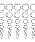 Stainless Steel External Tooth Serrated Lock Washers 280 Pack Quick Lock Design displayed in varying sizes