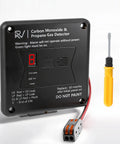 Dual CO And Propane RV Detector System With Digital Display, 2 In 1 Alarm For Carbon Monoxide And LP Gas, Replacement For Old RV Detector, Hardwired 12V, Flush Mount with installation tools