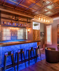 Bar area with From Plain To Beautiful In Hours Aged Copper Tin Look PVC Ceiling Tiles 2x2 Ft Lay In Or Glue Up, vintage style