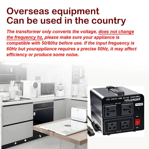Beefy 2000W Voltage Converter Transformer 110V To 220V Step Up And Down For Home Use Safe Reliable And Cost Effective 110V To 220V And 120V To 240V Plug And Play For Coffee Makers Hair Dryers Blenders And More