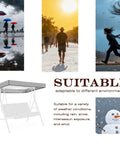 Beefed Up Outdoor Swing Canopy Replacement Cover Waterproof Top for 75x47 and 84x48 Inches displayed in various weather conditions.