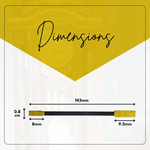 Dimensions of Five And A Half Inch Pendulum Rod Suspension Spring With Dual End Attachments for Grandfather Clocks