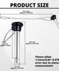 8 Pack 3/16 Inch Boat Bimini Top Quick Release Pull Pins Built To Last For Marine Rigs Beefy 316 Stainless Steel Rust Resistant Easy Install And Snap Lock Pins For Boating Gear; 101.2 mm size diagram