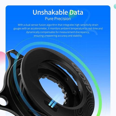 Power Meter Crankset For Road Bikes With 1.5 Percent Accuracy, Lightweight 680g, 165mm Crank Arm, 110 BCD, Bluetooth