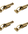 Heavy Duty Extendable Table Tension Latches With Dual Position Locks Catch Twenty Two For Drop Leaf Furniture Pull Out Connectors Pack Of Four Bronze Steel Clamps in close-up view.