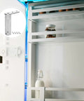 Beefed Up Refrigerator Door Hinge Replacement Kit for Freezer with Auto Close Spring Hinge Easy Install No Tools Needed Durable Fridge Door Hinge Fits Most Models Keeps Doors From Slamming. Stainless steel hinge with screws on white fridge door