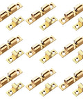 9 Piece Copper Door Ball Catches Set With Nickel Plated Cabinet Tension Latches 35mm set with multiple ball catches displayed